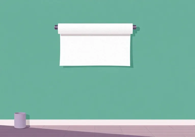 Pose de papier peint, rouleau et brosse à maroufler